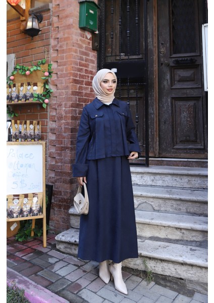 Cepli Detaylı Süet Etekli Takım fiyatları