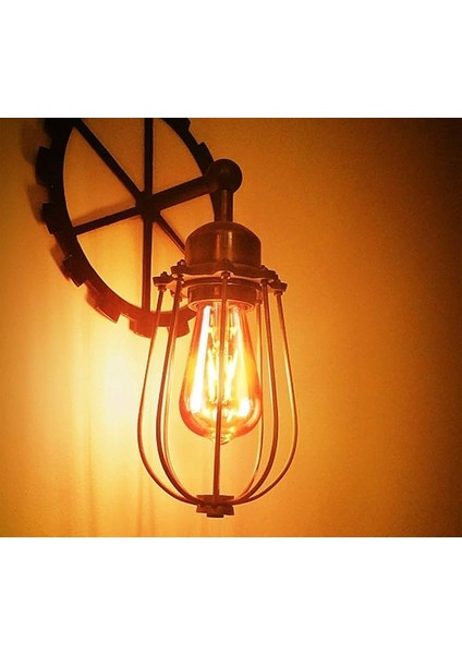 Edison Vintage LED Ampul E27 (4W/220V) 2600-2700 K Retro Antik, Kehribar Sıcak, 6'lı Paket fırsatları