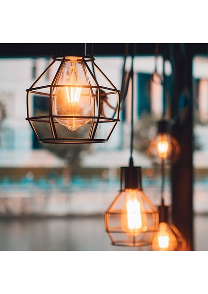 Edison Vintage LED Ampul E27 (4W/220V) 2600-2700 K Retro Antik, Kehribar Sıcak, 6'lı Paket indirimleri