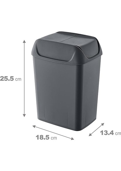 Svingi Çöp Kutusu 5 Lt Antrasit - Antrasit, Çok Amaçlı Çöp Kutusu, Büyük Boy Çöp Kutusu fiyatları