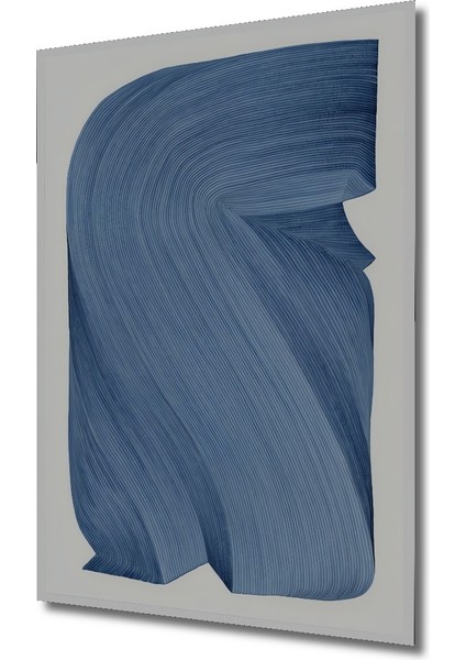 Dekoratif Ahşap Dikdörtgen Tablo Mavi Dalgalar fiyatları