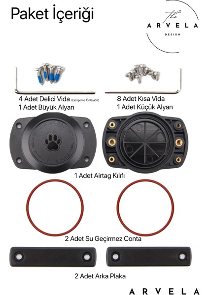 Ilqaan Airtag Yuvalı Köpek Tasma Aparatı modelleri