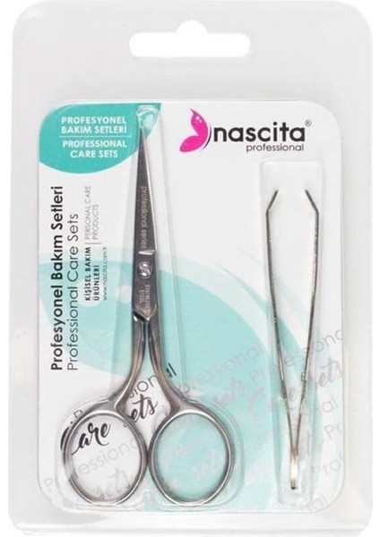 Cımbız Kaş Makası 2 Li Profesyonel Bakım Seti