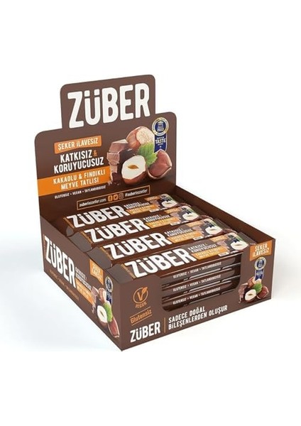 Züber Fındık ve Kakaolu Meyve Tatlısı (12 x 40GR)