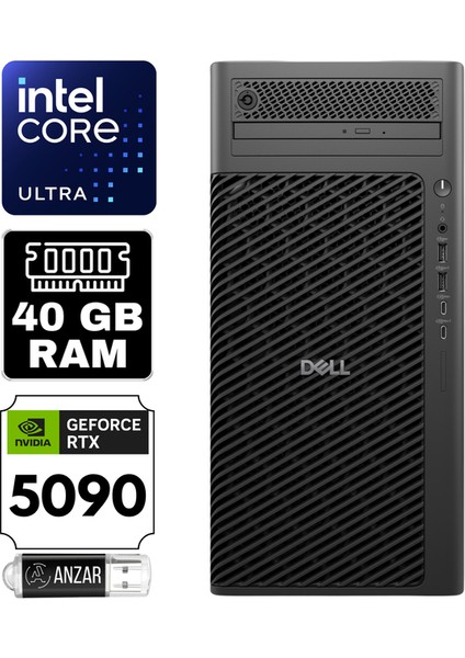 pro Max Tower T2 Intel Ultra 9 285K 40GB 2tb SSD Rtx 5090 32GB Freedos Masaüstü Iş Istasyonu Dswspmx1-A7