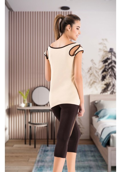 Derya Kurşun Geniş Yaka Kadın Kapri Takım 1502 fiyatları