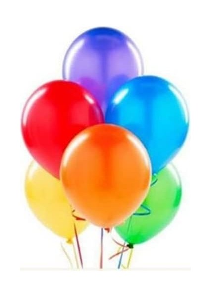 Marifetlerim - Metalik Karışık Renkli Balon 12 Inch 10 Adet