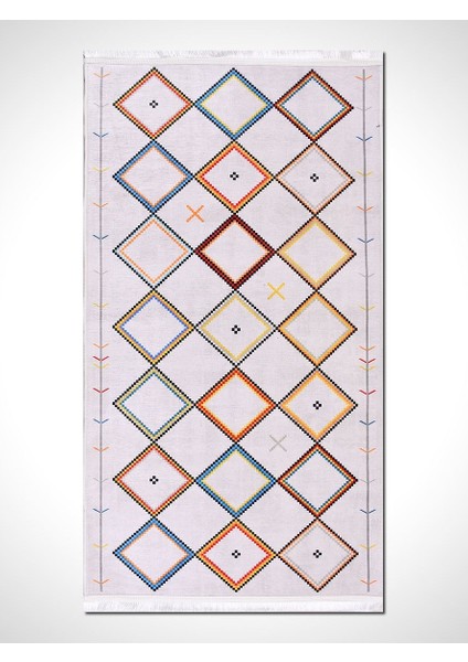 Otantik MDL492 Modern Baskı Halı Silinebilir Yıkanabilir Salon Antre Mutfak Halı Yolluk