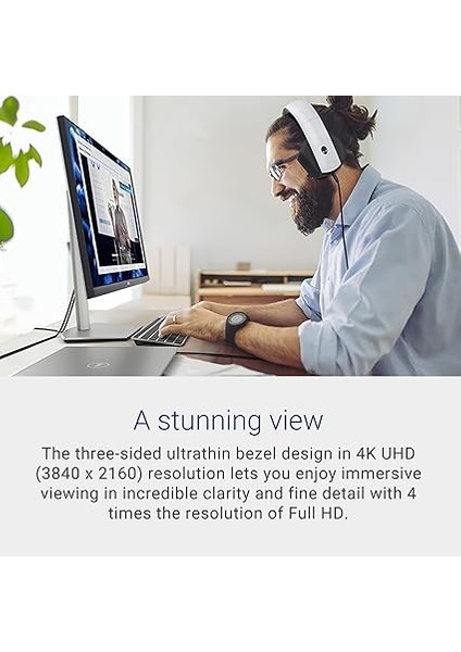 S2721QS 27 Inç 4K UHD (3840 x 2160) IPS Ultra-Ince Çerçeve Monitörü, Amd Freesync (Hdmı, Displayport), Vesa Sertifikalı, Gümüş fırsatları