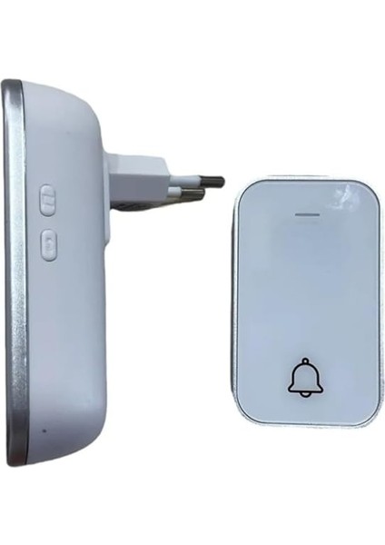 Enerjili Kapı Zili Pilsiz Şarjsız Kablosuz Fişi Prize Tak Çalıştır Cata Kumandalı Zil Kablosuz Kapı Zili, 38 Farklı Melodi, Pil Gerektirmeyen Kinetik Buton, 150M Mesafe (Beyaz) fırsatları