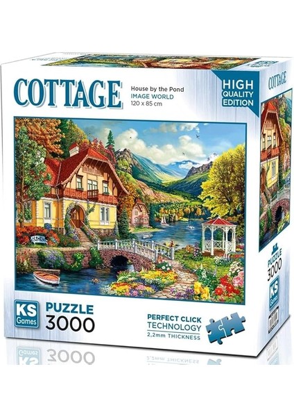 Games 3000 Parça Gölet Kenarındaki Ev Puzzle