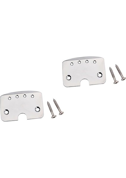 2 Takım Metal Kuyruk Parçası Vidaları Elektrik Gitar Kuyruk Parçası Kiti Kolay Kurulum Kutusu Gitar Vidaları 4 Telli 2