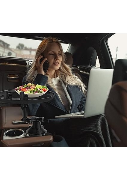 Araç Içi Telefon Tutucu Tepsisi Araba Için Ayarlanabilir 8,3 Inçlik Tepsi Üstü Telefon Tutucu, Telefon Yuvası ve 360 ° Döndürme Özellikli Araba Yemek Tutucu Tepsi fırsatları
