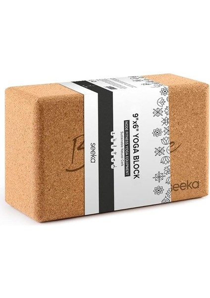 Seeka Yoga Mantar Blok 700g Hipoalerjenik Doğal Malzeme ile Ergonomik ve Kaymaz Yapı