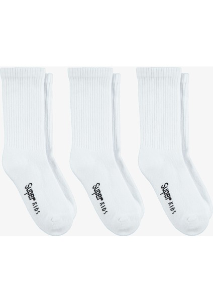 Unıted4 Tenis Towel Çocuk Beyaz Çorap