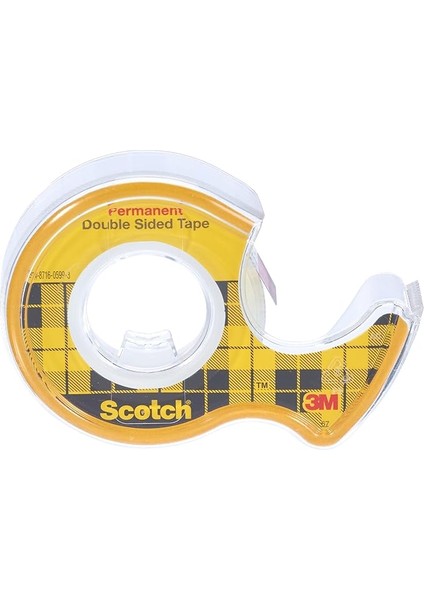 665H1263 Çift Taraflı Yapışkan Bant, 12 mm x 6.3 M, Şeffaf 1 Stück