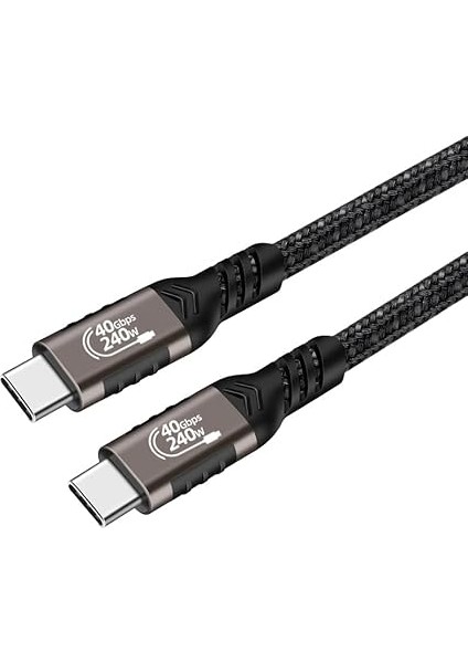 QG01 Type-C To Type-C Usb4 Pd Data Kablosu 240W 40GBPS 8K@60Hz 0.5 Metre Siyah fiyatları