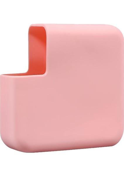 Şarj Aleti Silikon Kılıfı Macbook Air Magsafe 1-2 45W ve 70W ile Uyumlu Pembe