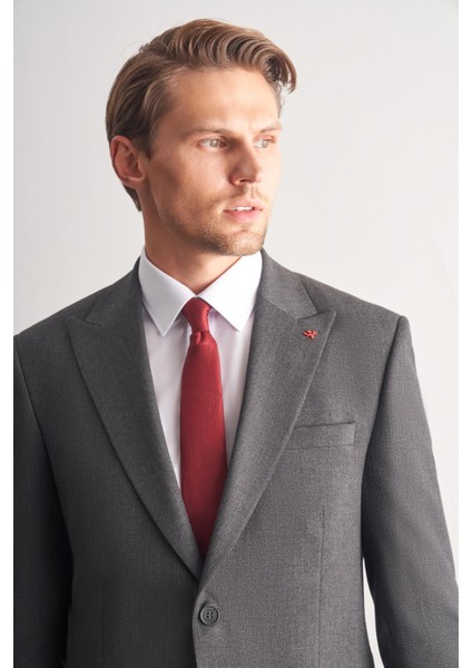 Antrasit Kırlangıç Yaka Tam Astar 6 Drop Slim Fit Takım Elbise 1001255162 fırsatları