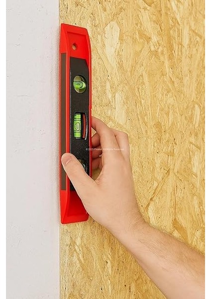 Mini Su Terazisi, 23 cm, Mıknatıslı, Kompakt Su Terazisi, Plastik Gövde, Hassas Ölçüm Seviyelendirme Aracı indirimleri