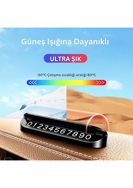 Premıum Kapaklı Gizlenebilir Araç Park Telefon Numaratörü Geçici Park Telefon Numaratörü indirimleri