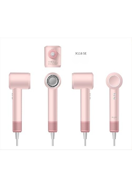 Pluzz Mini X116 Se Yüksek Hızlı Akıllı Iyonlu Saç Kurutma Makinesi Ultra Sessiz-Pembe