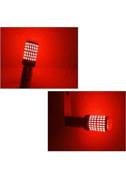 .qualıty. ( 2 x Adet ) 1 Takım. LED 93 21W Tek Duy Snyal Ampul 12V 144 LED Şeffaf Red ( 21W 93 Ampul 144 LED Kırmızı ) fırsatları