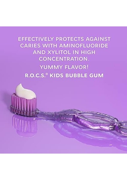 R.o.c.s. Kids 4-7 Yaş Florürsüz Diş Macunu Balon Sakızı Tadında