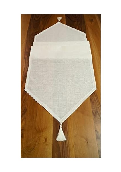 Simli Runner Püsküllü, Kırık Beyaz, 45X150CM modelleri