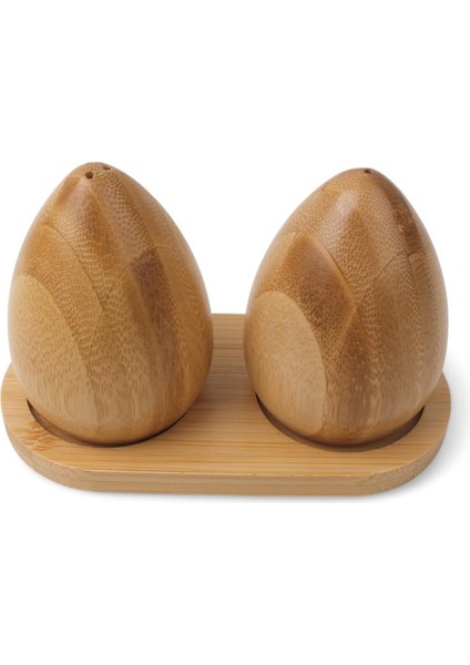 Yumurta Şeklinde Bambu Tuzluk ve Karabiberlik | Antibakteriyel, Sağlıklı ve Doğa Dostu Ahşap Tuzluk & Biberlik Seti – Şık ve Dayanıklı Tasarım