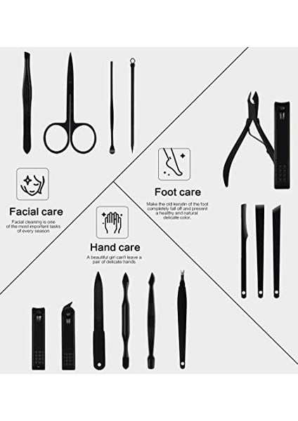 Qlne Manikür ve Pedikür Seti (Kırmızı)