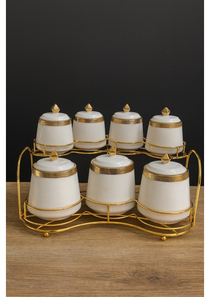 Mutfak 7li Lüx Baharat Takımı Gold