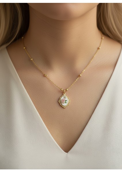 Vintage Buket Çelik Kolye