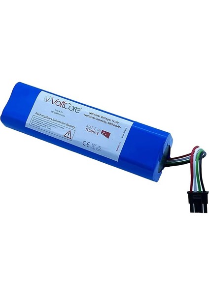 Robot Süpürge Pili 5800 Mah Batarya Roborock S6 Pure ve S6 Maxv Uyumlu