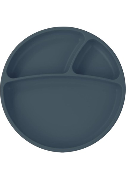 Porsiyon Vakum Tabanlı Silikon Tabak Deep Blue