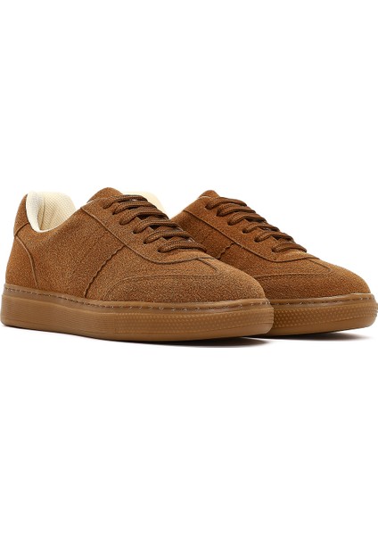 Kadın Taba Bağcıklı Kalın Tabanlı Süet Sneaker 25AFE145210 modelleri
