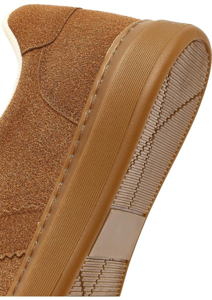 Kadın Taba Bağcıklı Kalın Tabanlı Süet Sneaker 25AFE145210