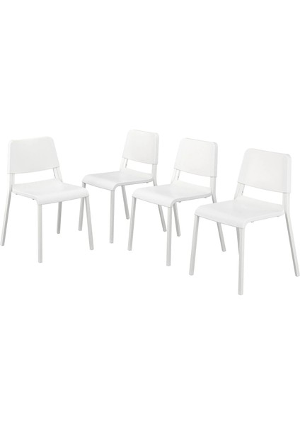 Teodores Mutfak Sandalyesi Seti Beyaz 4 Adet