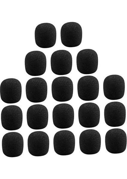 Pratik Mikrofon Aksesuarları 40 Adet Yaka Kulaklık Mikrofonu Sünger Rüzgar Geçirmez ve Yüksek Malzeme