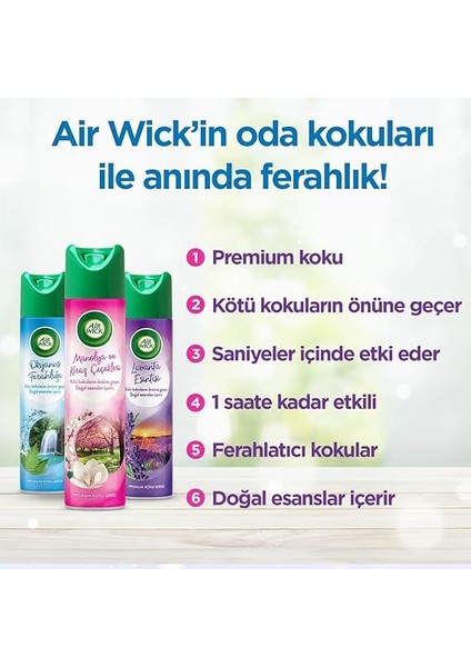 Wick Aerosol Premium Koku Serisi Okyanus Ferahlığı Sprey Oda Kokusu (1 x 300 Ml) fırsatları
