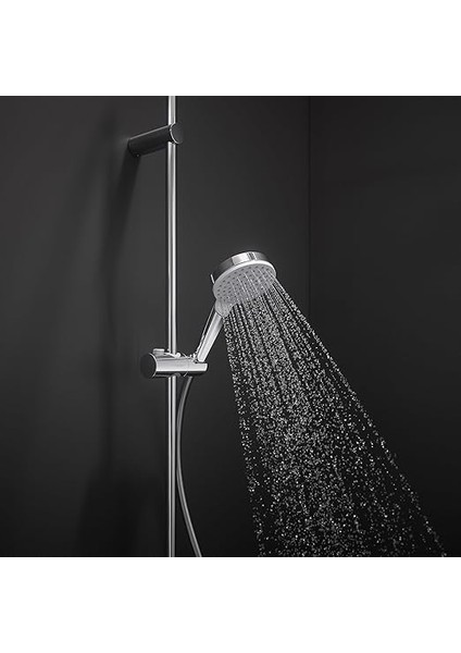 Crometta - Duş Başlığı, 1 Püskürtme Türlü El Duşu (100 Mm), Kireç Önleyici Fonksiyonlu Duş Başlığı, Beyaz/krom, 26331400 fiyatları