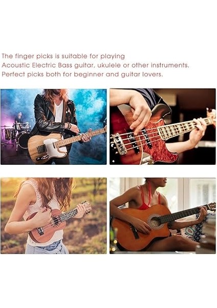 15 Adet Gitar Parmak Penası, 5 Adet Baş Parmak Penası ve 5 Adet Işaret Parmağı Penası ve 5 Adet Metal Pena, Elektronik Gitar, Akustik ve Bas Için indirimleri