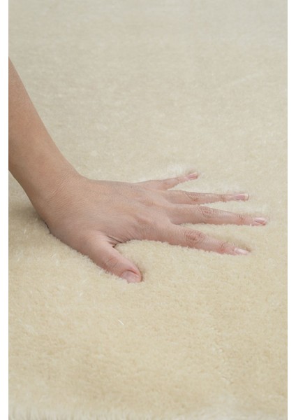 Yıkanabilir Premium Ponpon Saçaklı Kaymaz Taban Post Peluş Banyo Paspası 2'li Takım Bej mt fiyatları