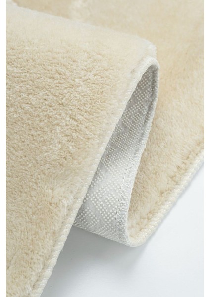 Yıkanabilir Premium Ponpon Saçaklı Kaymaz Taban Post Peluş Banyo Paspası 2'li Takım Bej mt modelleri