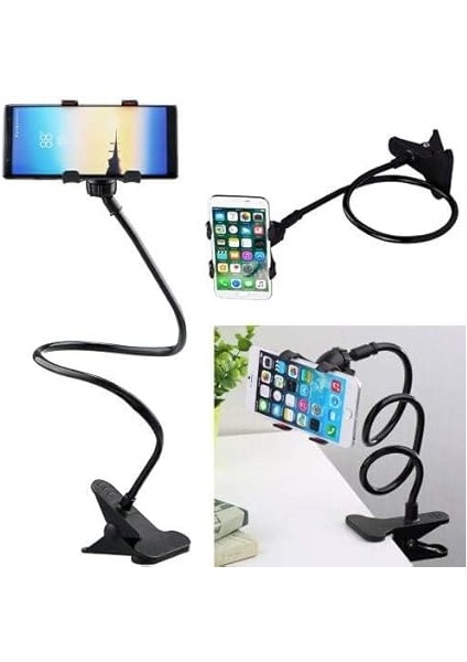 Akrobat Telefon Tutucu Portatif Spiral Gövdeli Oynar Başlıklı modelleri