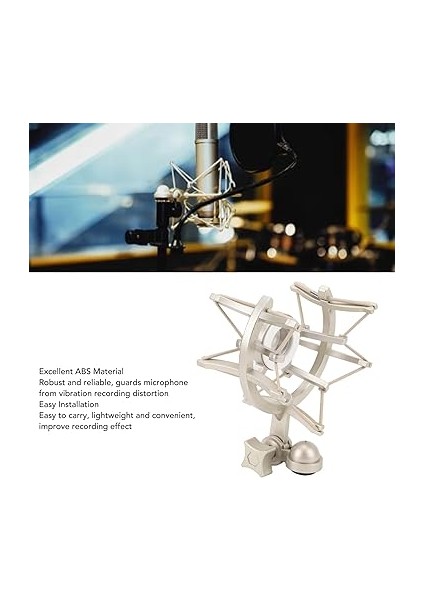 Anti Mikrofon Desteği, Taşınabilir Şok Montajı Geliştirilmiş Montaj Kalitesi Abs 25 mm Iş Için Iş Için modelleri