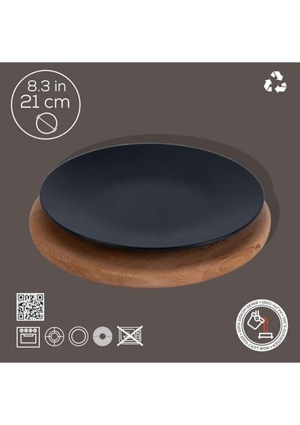 Döküm Yuvarlak Tabak, Çap 21 Ahşap Altlıklı - Lv As 168 fiyatları