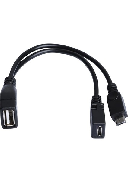 Micro USB Erkek - USB 2.0 Dişi, Micro USB Dişi Otg Y Kablo (DK-CB-MICROTG2Y)