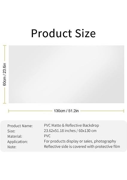 Foto Çift Taraflı 60X130CM Mat ve Parlak Beyaz Pvc Zemin ve Fotograf Çekim Fonu Ürün Yemek Stüdyo Vb. fiyatları