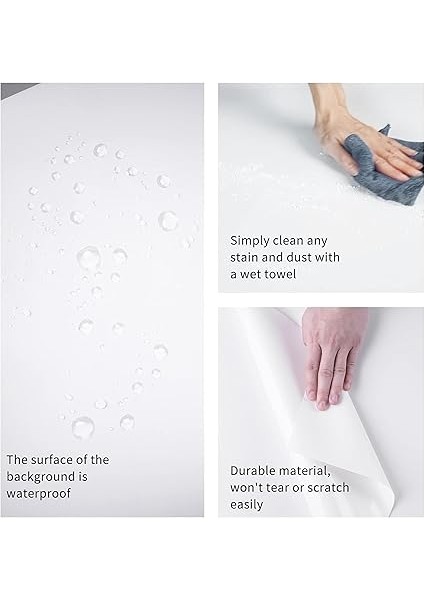 Foto Çift Taraflı 60X130CM Mat ve Parlak Beyaz Pvc Zemin ve Fotograf Çekim Fonu Ürün Yemek Stüdyo Vb. indirimleri